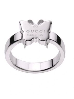 🦋 GUCCI Sterling Silver Butterfly Ring Size 6 NWOT 🦋
